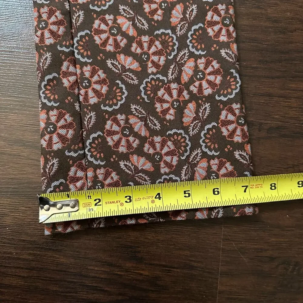 Anthropologie the essential slim brown floral print pants size 2 - Picture 13 of 14